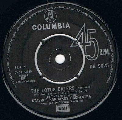 7inch Record STAVROS XARHAKOS ORCHESTRA - Lotus Eaters (Original Theme Of The DB9025 Columbia 1974 UK Pop Used