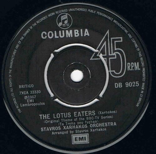 

7inch Record STAVROS XARHAKOS ORCHESTRA - Lotus Eaters (Original Theme Of The DB9025 Columbia 1974 UK Pop Used