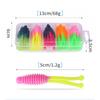 30pcs Soft Fishing Lures 50mm 1.2g Wobbler Two-Tail Shaped Fishing Baits for Saltwater and Freshwater Bass Crappie Walleye