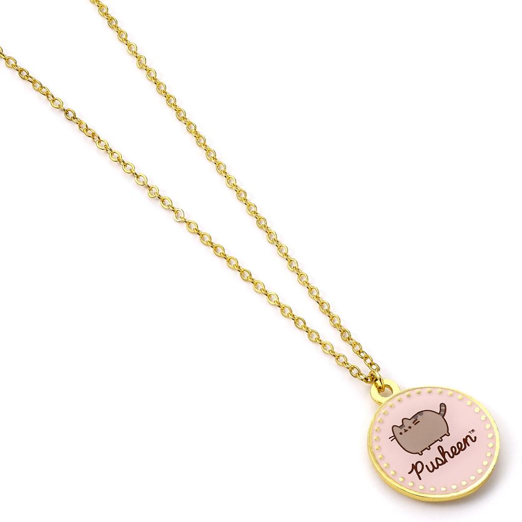 Pusheen the Cat Pink Name Necklace