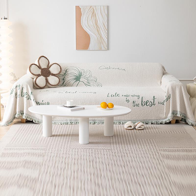 

Ins простой чехол для дивана, полностью покрытый цветок, глядя вверх, High Sense, полотенце для дивана, пыленепроницаемый, универсальный чехол для дивана, чехол для дивана 180*130cm зелёный