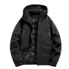 Down jacket men's winter new fashion casual hooded white duck down couple solid color thickened jacket men's clothing
