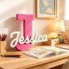 Placă Personalizată cu Inițială și Nume Imprimată 3D Monogramă Ornament de Masă pentru Camera Copiilor Cadou pentru Baby Shower
