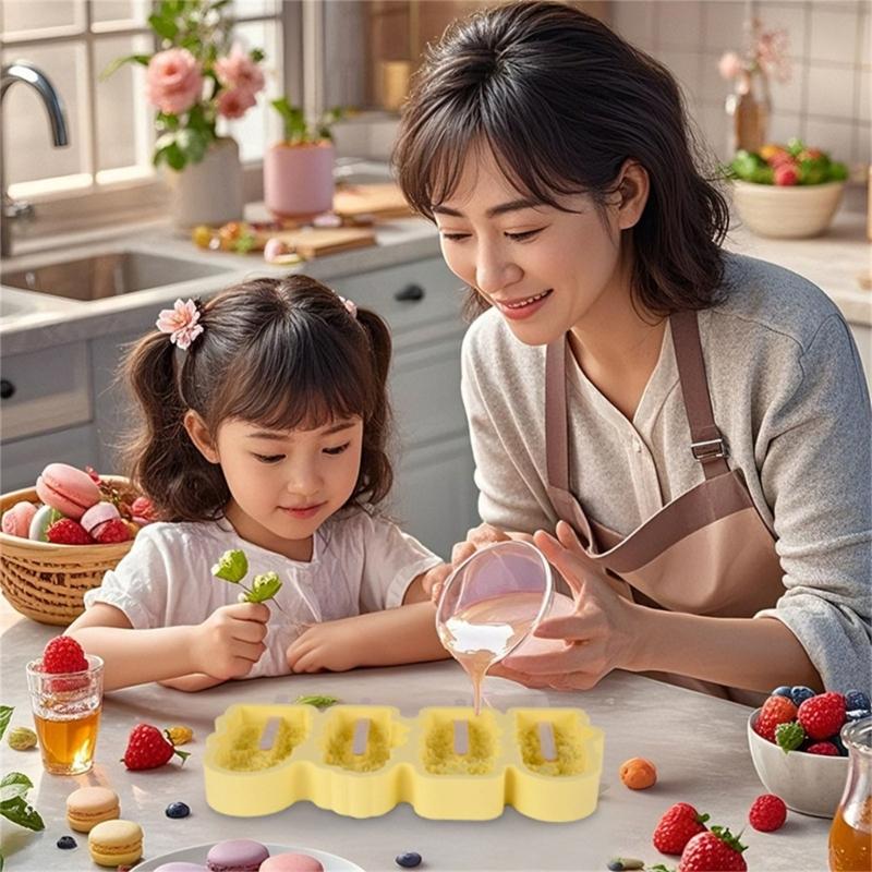 Flower Silicone Mold Ices Ices Cream Mold Tray Easy to Clean