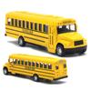 Diecast Alloy School Bus Toy for Kids Inertia Vehicle Model Pulled Car Educational Toys Birthday Gift for Boys 164