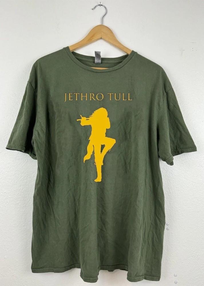 

Jethro Tull Rocking On Stage Tee Shirt Green All Size S5Xl Unisex AD266 Unisex T-Shirt L