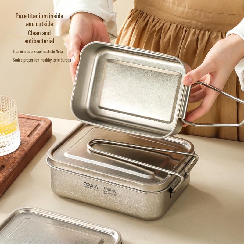 Pure Titanium Portable Lunch Box