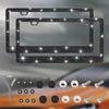 NEW Bling Crystal Car License Plate Frame Women Rhinestone License Plate Frame Cover Holder Car Accessories with Screw 31*16cm License Plate Covers