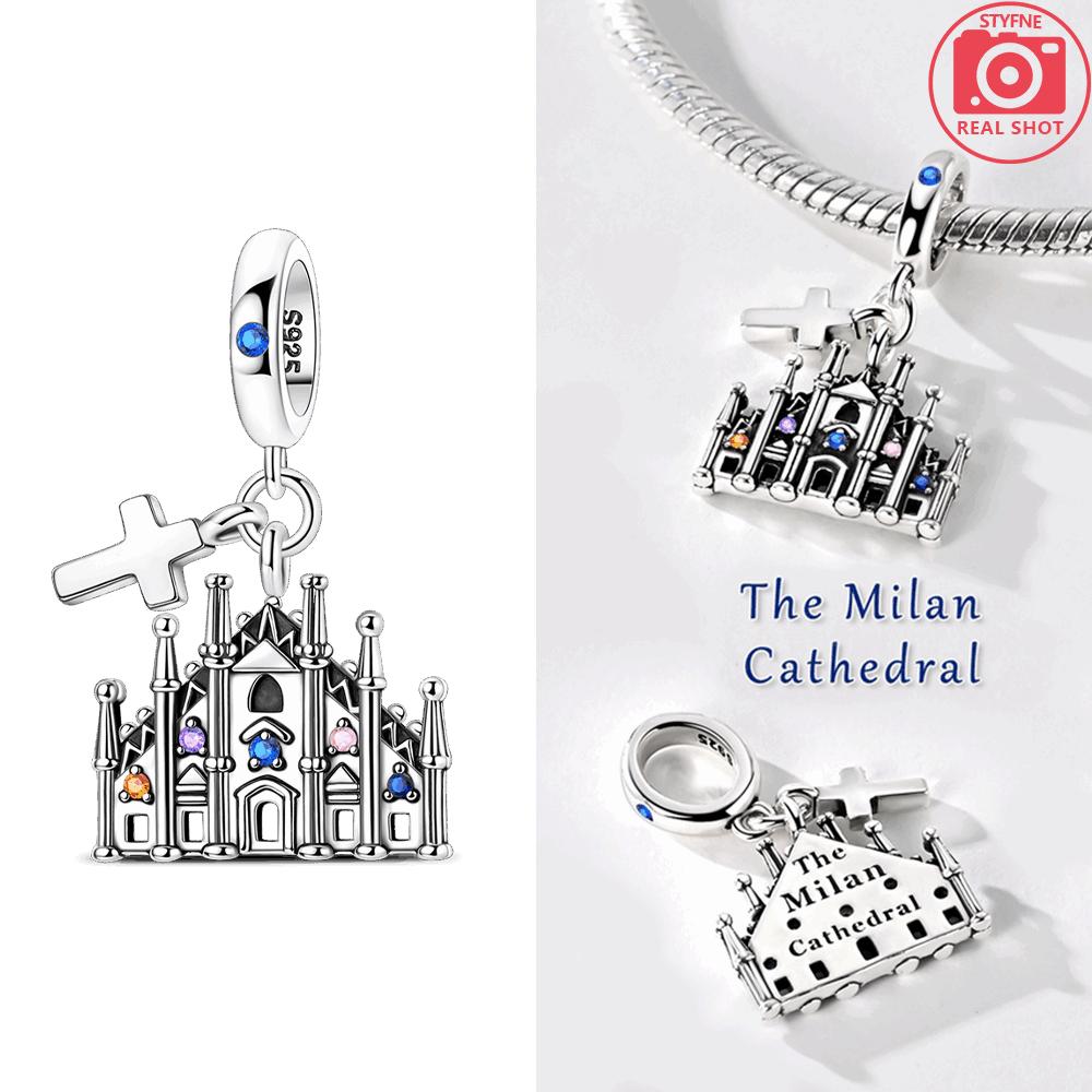 Eiffel Tower Paris Palace Milan Cathedral Opera House Originalcopper Beads Fit Women Bracelet Fine Gift Jewelry Women Diy