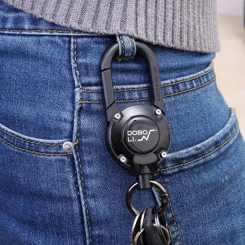 Carabiner Keychain Holder for For Apple Airtag Bluetooth Tracker Protective for Keys Bag Dog Collar Luggage Anti-Lost Clip Case