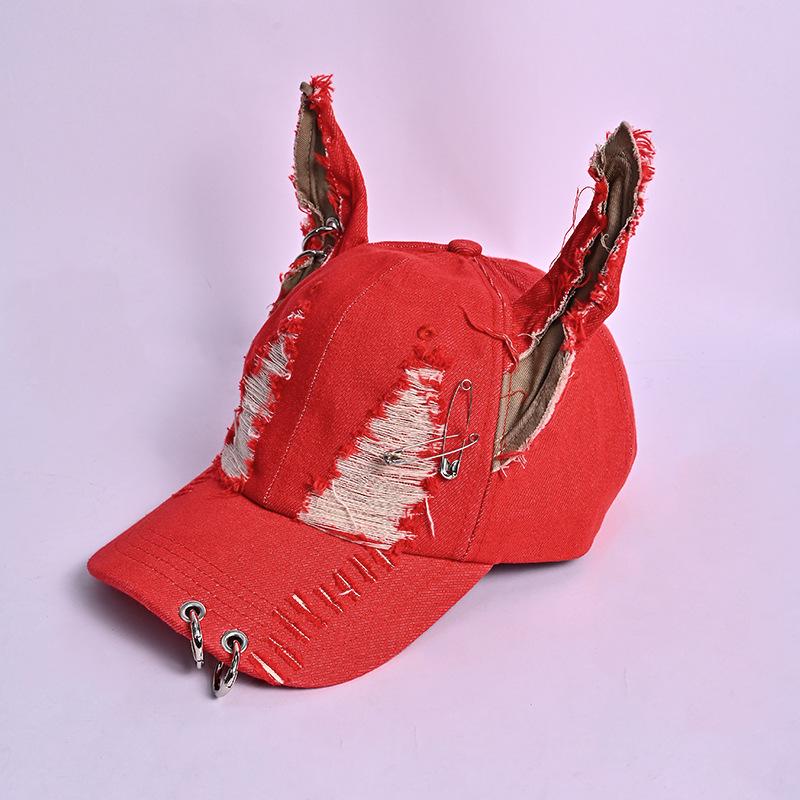 Doberman Dog Ears Hip-Hop Denim Duckbill Cap - Unisex Summer Baseball Hat