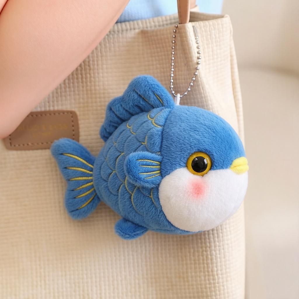 15/32Cm Vis Gouden Vis Pluche Speelgoed Gevuld Blauw Rood Geel Paars Oceaan Rivier Cartoon Dier Kussen Huisdecoratie Cadeau 32cm