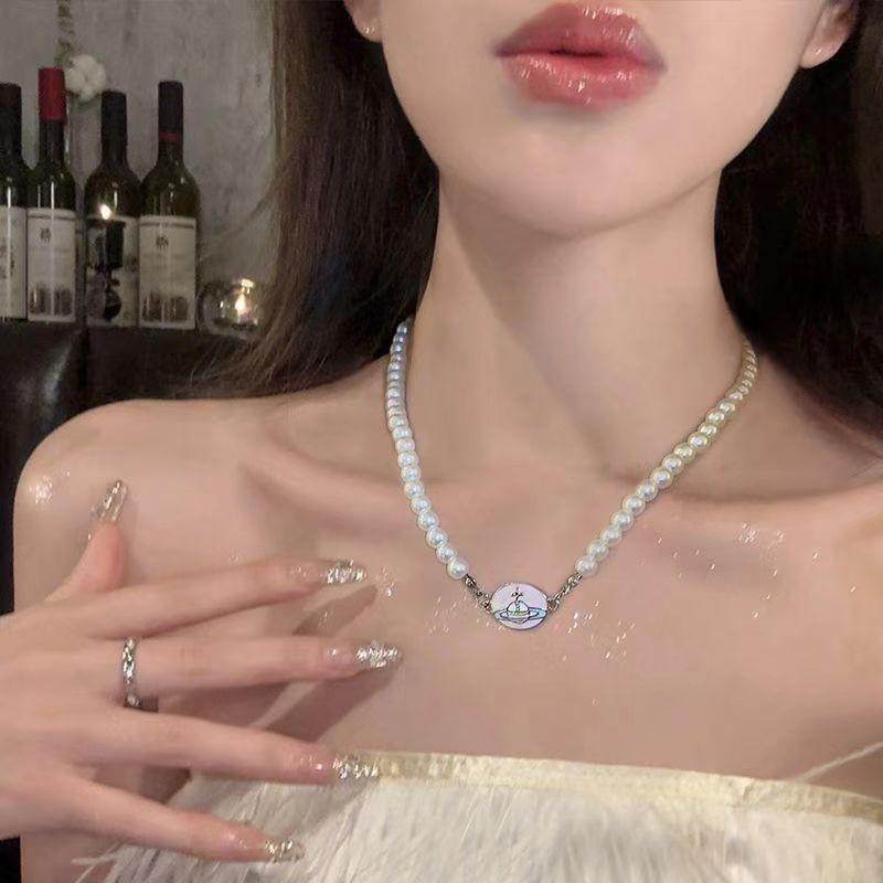 Spicy Girl Tassel Pearl Necklace: Elegant, Versatile Clavicle Jewelry for Women