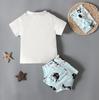 Summer Baby Animal Printed Tee Shirt + Shorts + Headband 3PCS Outfits Clothes for 0-3 Years