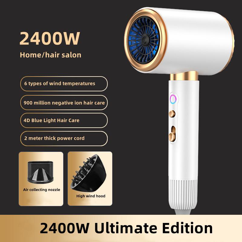 Popular High Speed Hair Dryer Cold and Hot Air Silent Blue Light Negative Ion Home Hair Salon High Power Hair Dryer