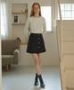 YUPPE Collar Tweed Skirt_Black