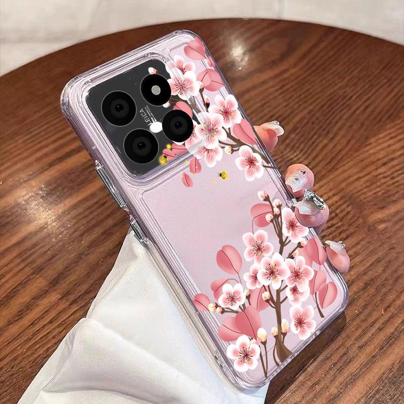 Colorful Peony Floral Case For Xiaomi Redmi Note 15 Pro 4G Funda Redmi Note 14 13 Pro 5G Clear TPU Silicone Soft Cover