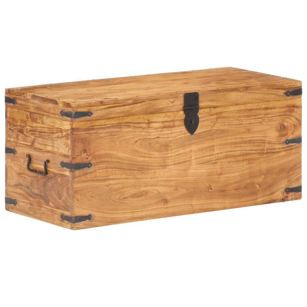 Storage Chest 90 x 40 x 40 cm Solid Acacia Wood