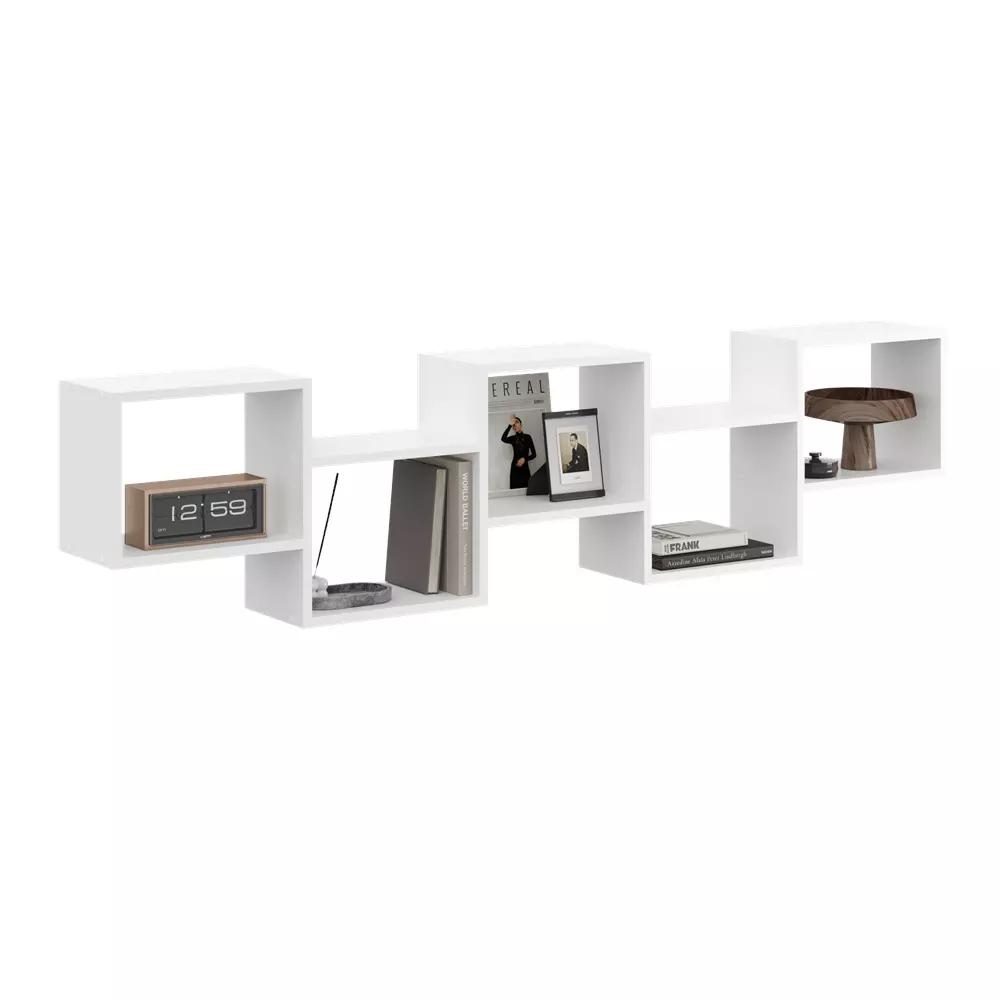 Wall Hanging Shelf, Bookcase - No. 13 white