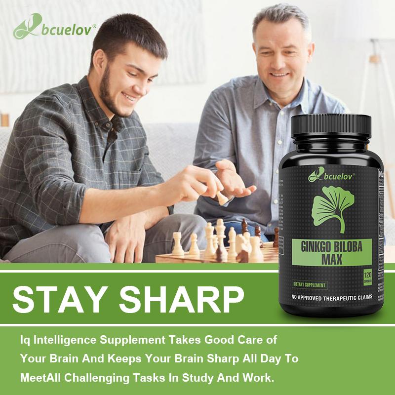 Ginkgo leaf, Brain Health Supplements, 120 Capsules