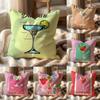 Daiquiri Cocktail Cushion Cover Multi-Scene Pillow Cover for Home & Car - Reversible, Soft & Durable for Daily Use