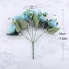 30cm Rose Pink Silk Peony Artificial Flowers Bouquet 5 Big Head Cheap Fake Flowers Wedding Decorate