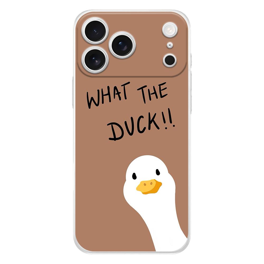Soft Clear TPU Phone Case For iPhone 17 Air 16E 16 11 15 14 Pro MAX 12 13 7 8 Plus SE Easter Cover Protection Funny Duck
