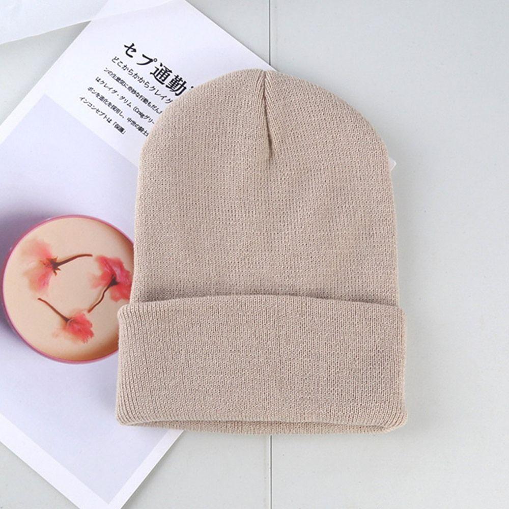 Thickened Beanie Caps Keep Warm Knitted Hat Casual Winter Hats  for Men Women