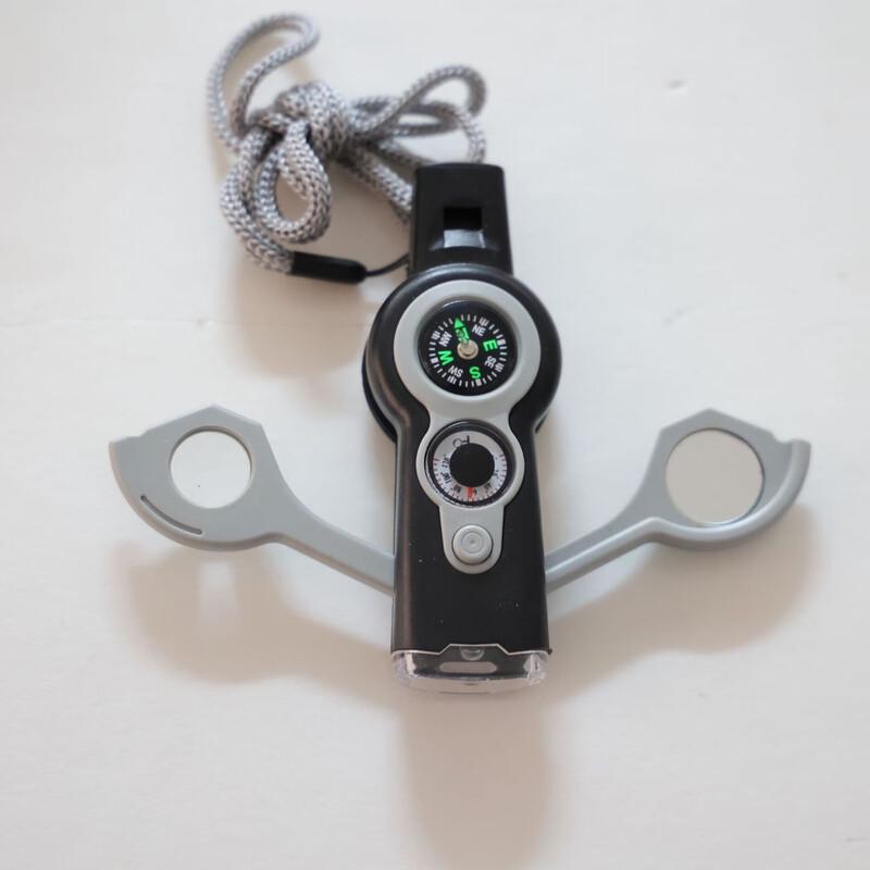 Lilang H7-2A 7-in-1 Multifunction Survival Whistle with Compass, Thermometer, LED Light
