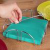 Napkin Holder, Steel Silver Napkin Stand, Tissue Holder with Press