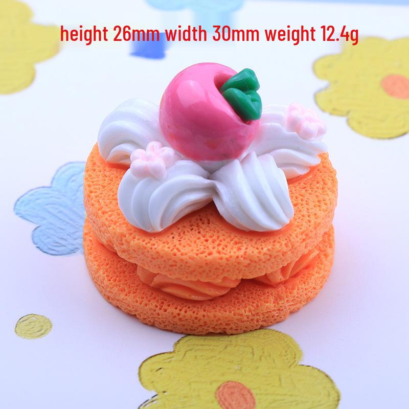 3D Strawberry Cake Keychain with DIY Cream Glue