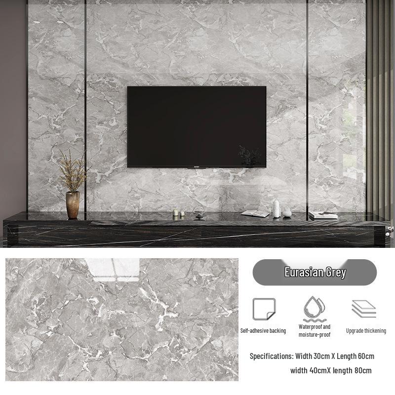 Imitation Marble Waterproof Self-Adhesive Wall Sticker for Kitchen and Bathroom Renovation