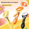Coupe-ongles pour bébé et personnes âgées avec lumière LED/loupe Anti-éclaboussures Coupe-ongles Ongles des mains et des pieds Ciseaux à ongles Soins