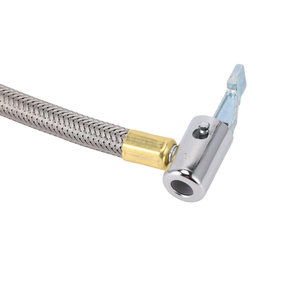 Stainless Steel Inflator Hose Extension Tube M6 x 1 Thread Air Chuck Car/Motorcycle