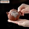 160ml Drawing Silver Dragon Pattern Teapot Handmade Tea Infuser Pot Tea Making Kettle With Ball Hole For Tea Accessories Gift