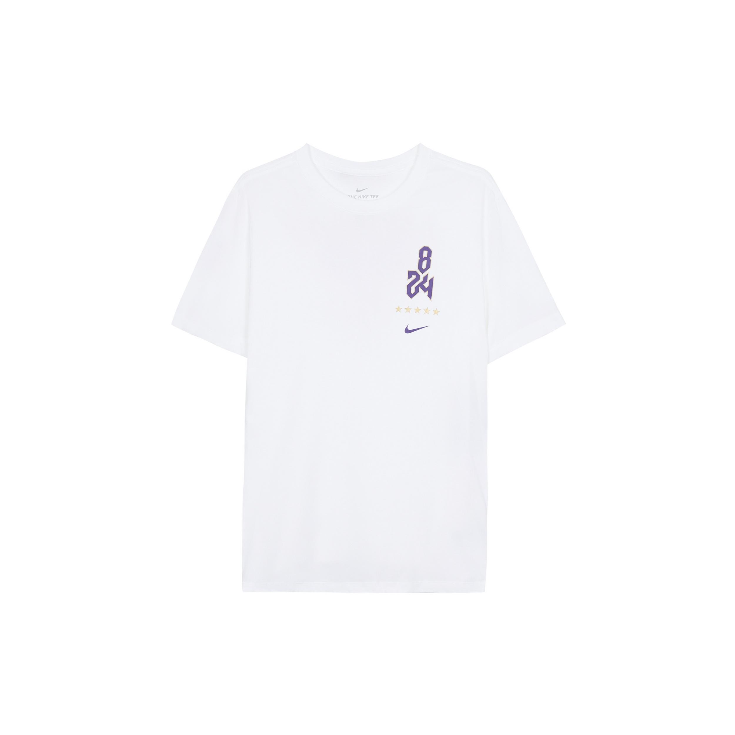 Men s Nike Kobe Quick Dry Sports Short Sleeve White T-Shirt CV1043-100 M