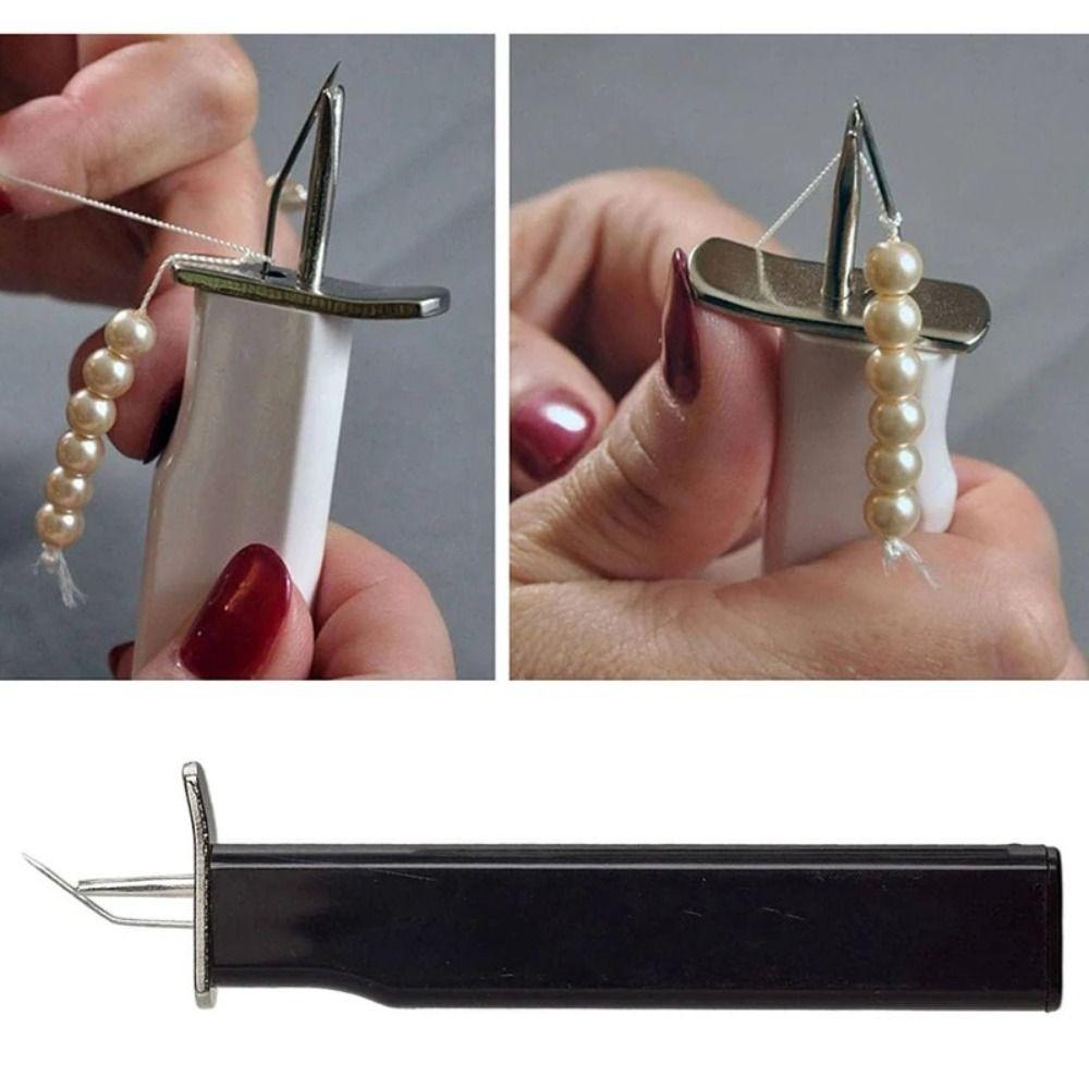 Stringing Pearls Beading Knotting Tool Beading Pearls Knitting Needles DIY Bracelet