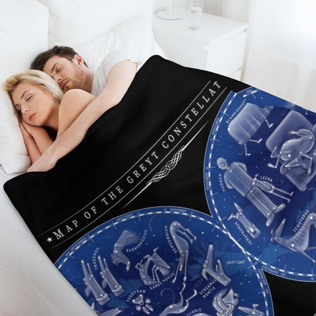 Map of the Greyt Constellations Throw Blanket Camping warm for winter Kid'S Luxury St Blankets