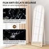 Floor Mirror, Full-Length Arched, Stone-Effect Frame, 50 x 160 cm, White