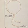 Minimalist Temperament Long Pull-out Adjustable Pearl Tassel Pendant Y-shaped Chain Necklace for Women Collar Chain Jewelry Gift