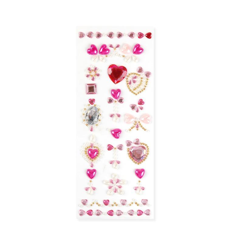 1PC Acrylic Gem Sticker Girl Show Face Sticker Beads Children DIY Makeup Color Crystal Sticker