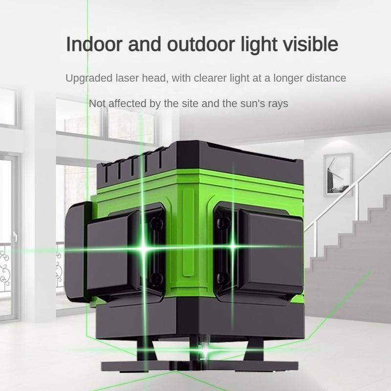 8/12/16 Line Auto Self-Leveling Measuring Tool Green Portable Infrared Laser Level High Precision Green Light Level