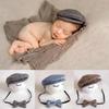 Newborn Photo Props Baby Boys Beret Hat + Bow Tie Set Newborn Newborn Photography Props Gentleman Cap Photo Outfit