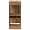 Bartisch with Shelf Artisan Oak Finish 90 X 47.5 X 103.5 Cm Particleboard