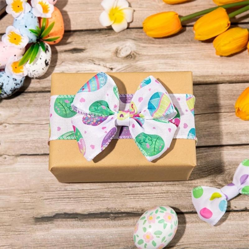 Colorful Polyester Ribbon for Easters Decoration and Creative Craft Project Gift Packaging Supplies Sewing Accessories