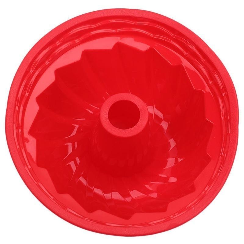 Swirl Bundt Ring Cake Bread Pastry Silicone Mold Pan Bakeware Tray Mould Tool
