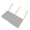 Baby Bed Storage Hanging Bag 2 Pockets Adjustable Strap Infant Bedside Storage Bag for Toy Grey