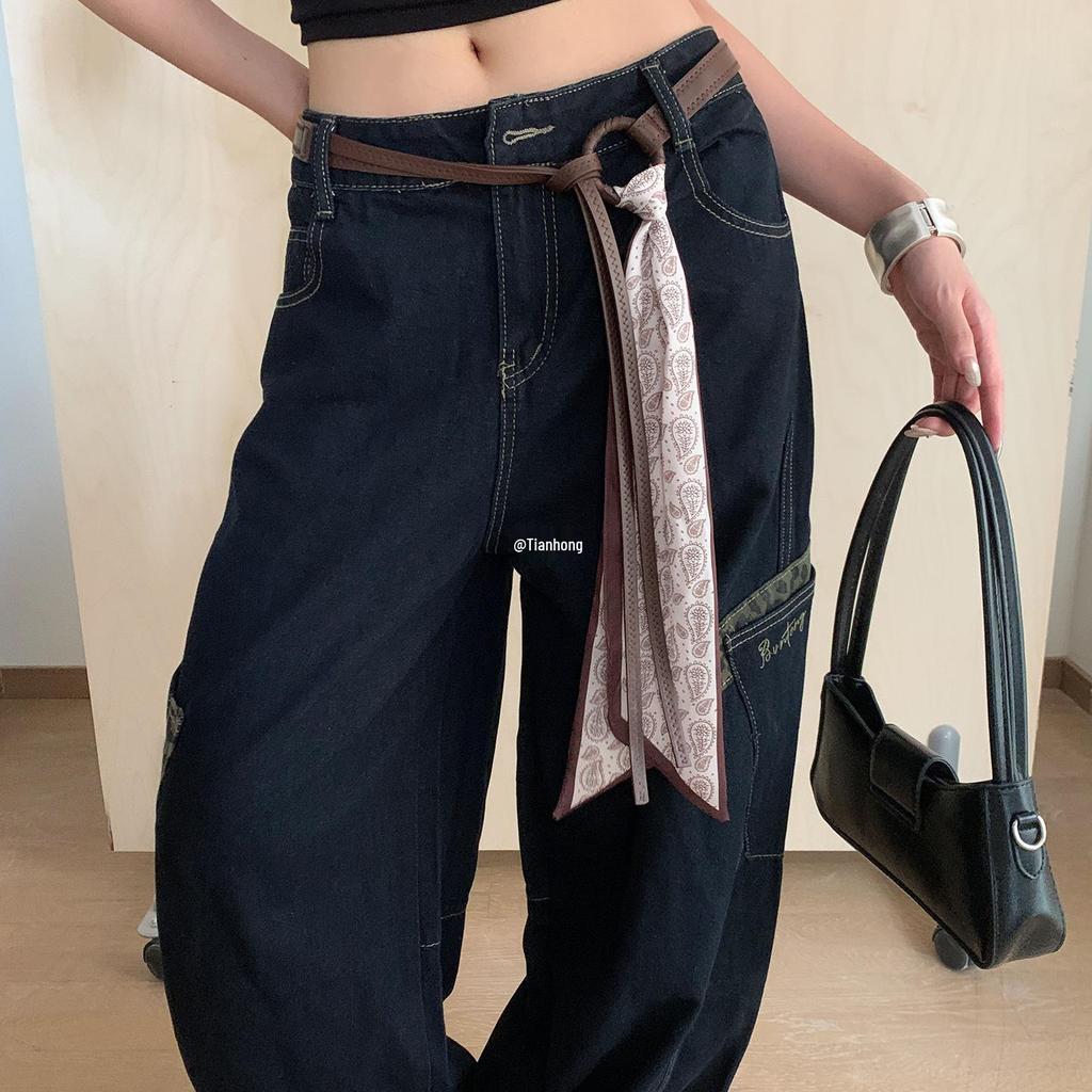 Chaîne Écharpe de Taille Y2K Punk Rouge - Accessoire de Ceinture Hip Hop Polyvalent pour Femme