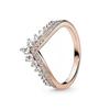 New 925 Sterling Silver Women's Classic Red Heart Crown Fashion Ring Valentine's Day Light Luxury Jewelry Romantic Gift