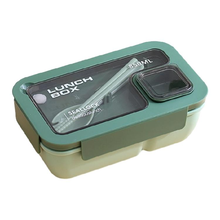 штабелируемый Разделенный Контейнер Для Еды Герметичный Высокой Вместимости Пластиковый Ланч-Бокс Для Контроля Порций Диет зелёный 990₽